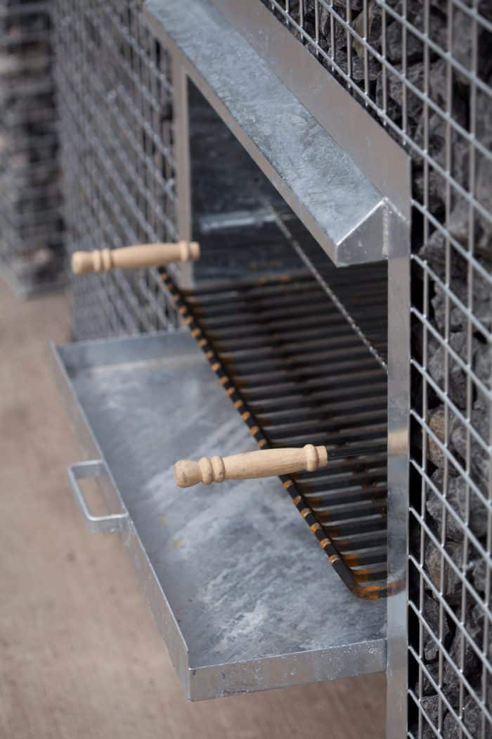 Doorkijkhaard BBQ 200x130x48 Gabion