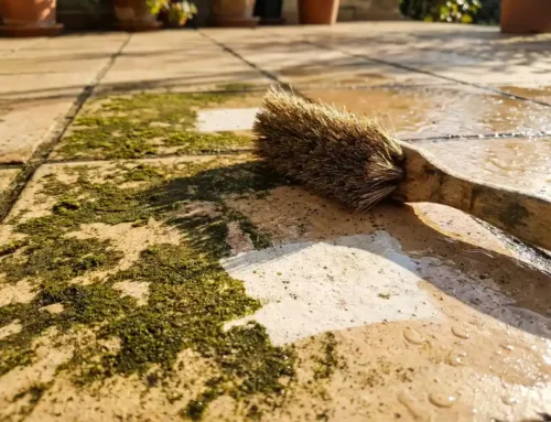 Hoe voorkom je groene aanslag op terrastegels?