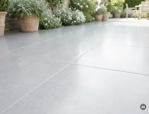 Welke kleur grote buitentegel maakt een tuin ruimer?