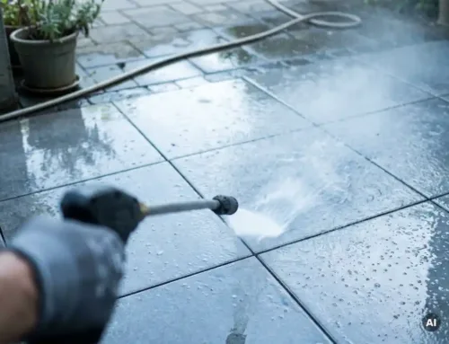 Kun je terrastegels afspuiten met een hogedrukreiniger?