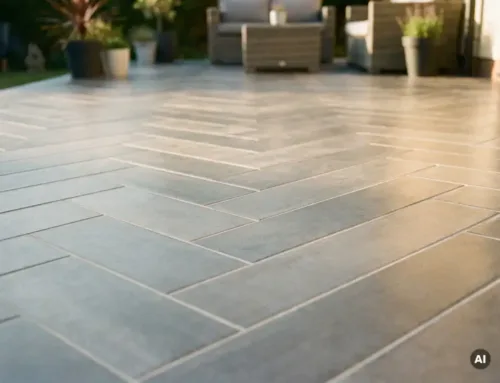 Hoe leg je terrastegels in een visgraatpatroon?